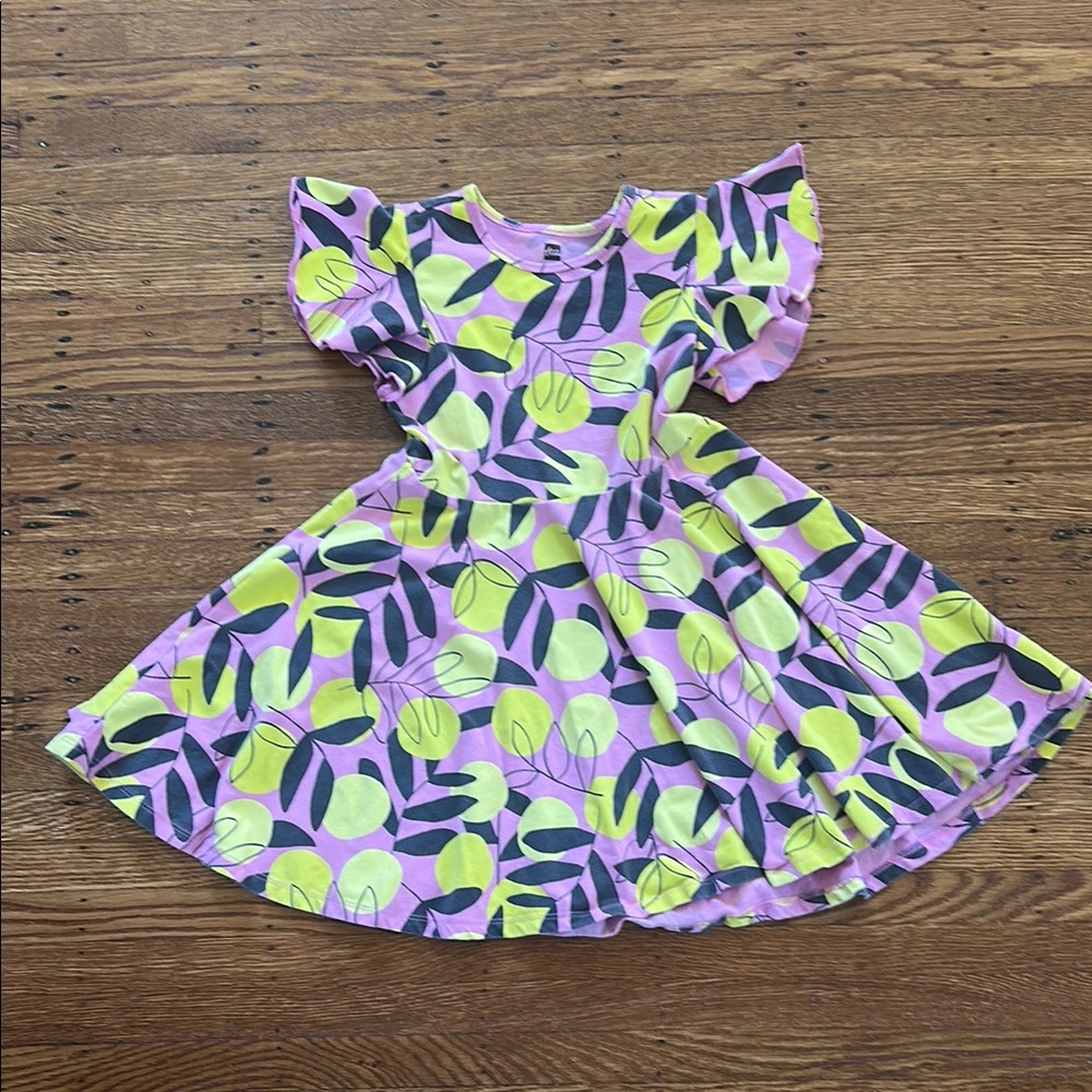 Colorful Leaf Print Dress